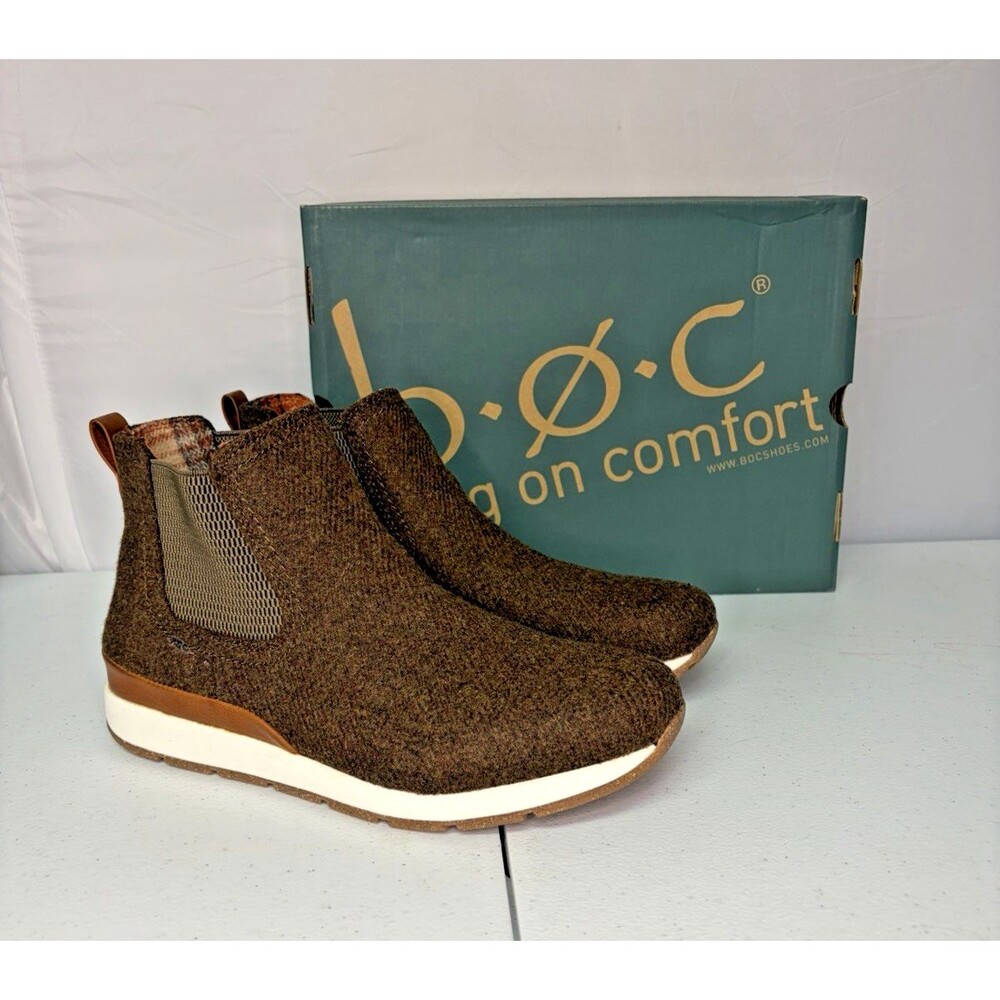 b.o.c. Kara Wool Ankle Chelsea Boots Brown Women’s Size 9.5 M New